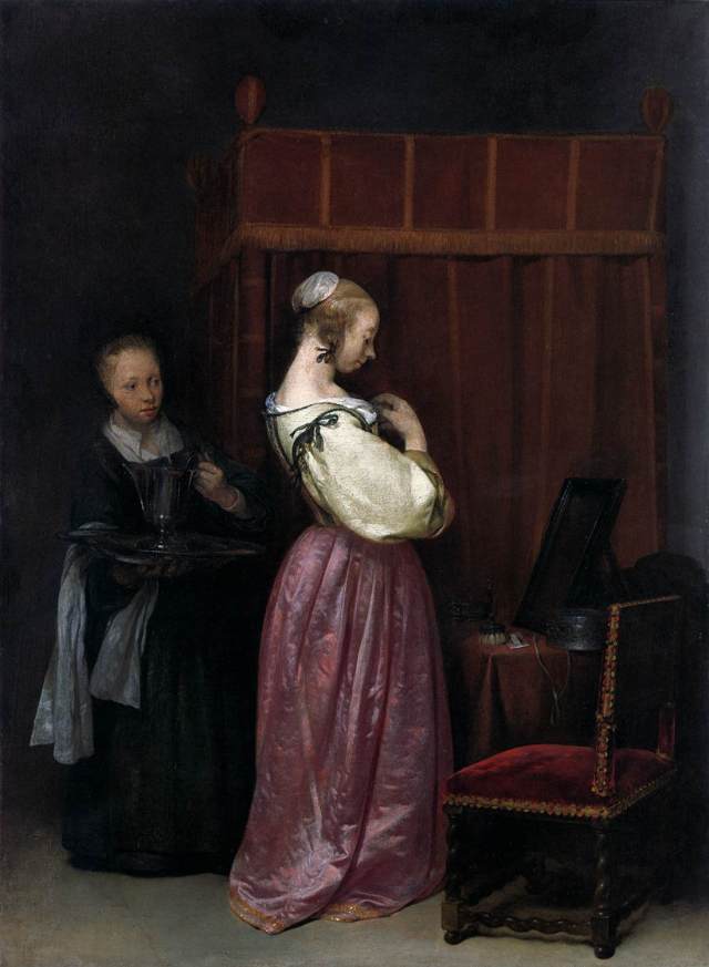 Joven en su tocador, con una doncella (1650-51)